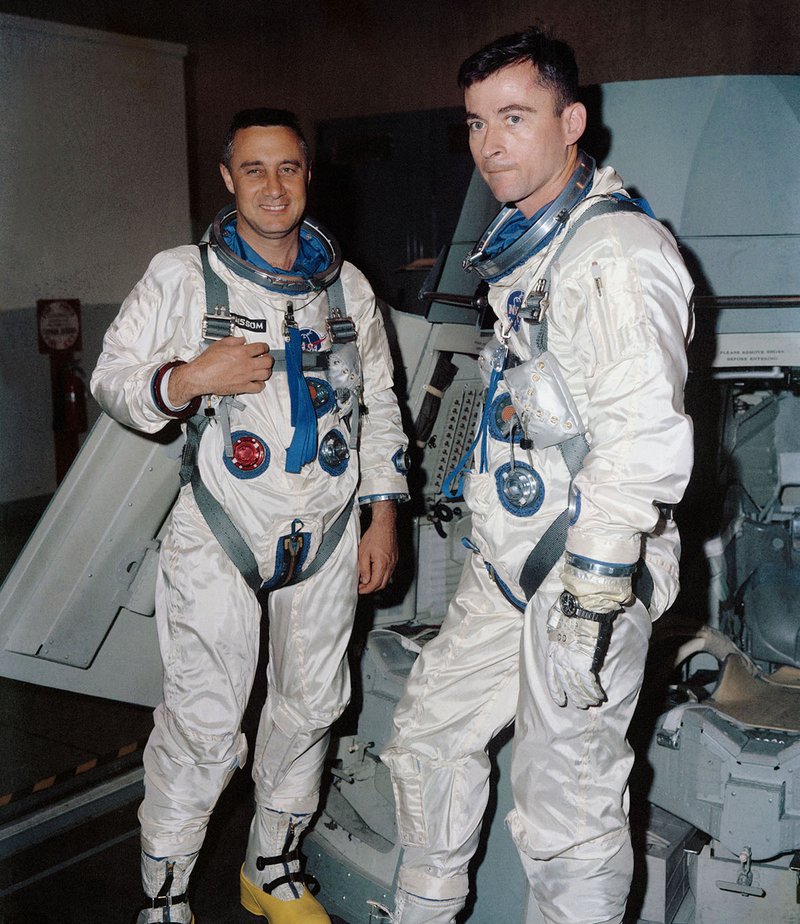 Los astronautas Grissom y Young.